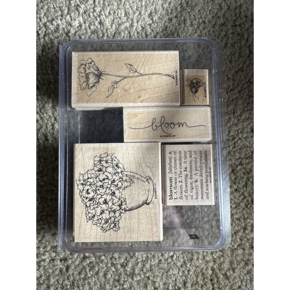 Stampin' Up! Bloomin' Beautiful - Set of 5 wood-mount stamps